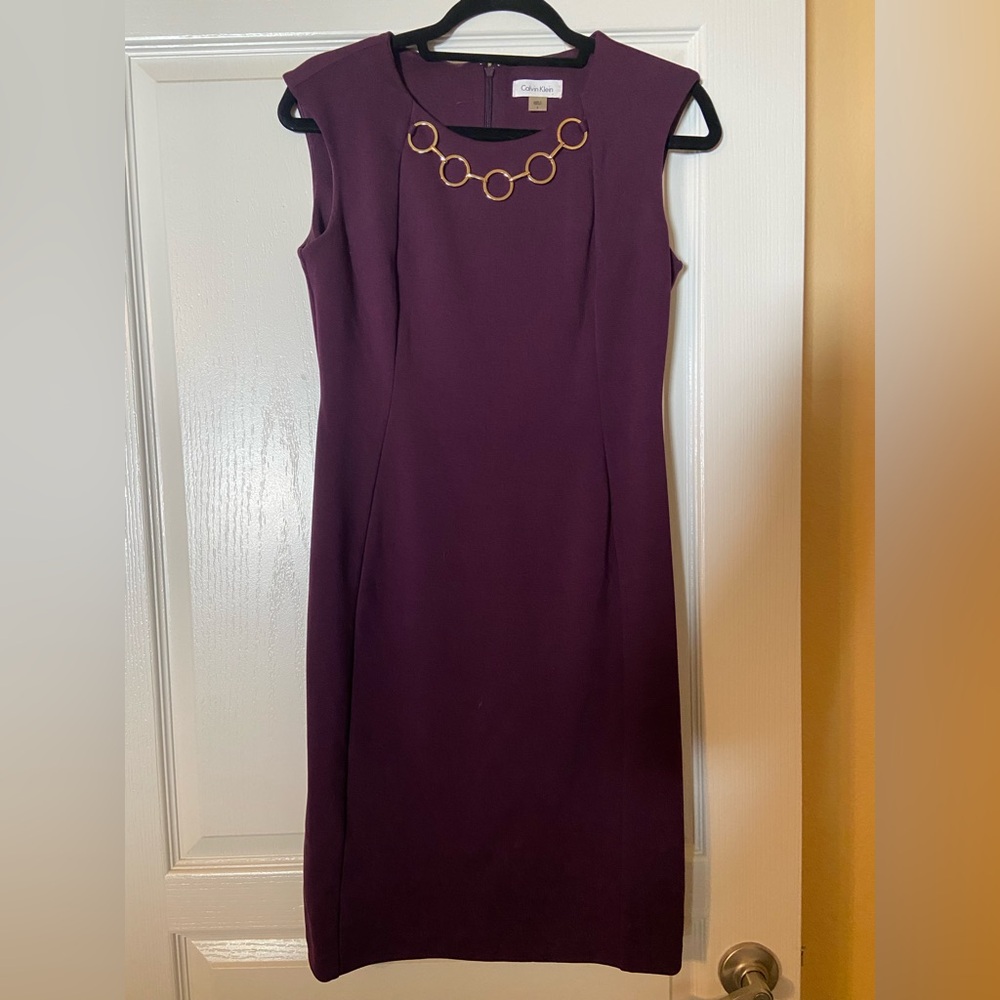 Elegant Purple Sleeveless Dress